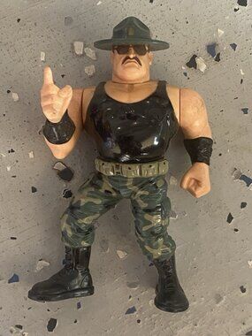Vintage 1991 Sgt Slaughter WWF Wrestling Figure Hasbro Working Action WWE Rare